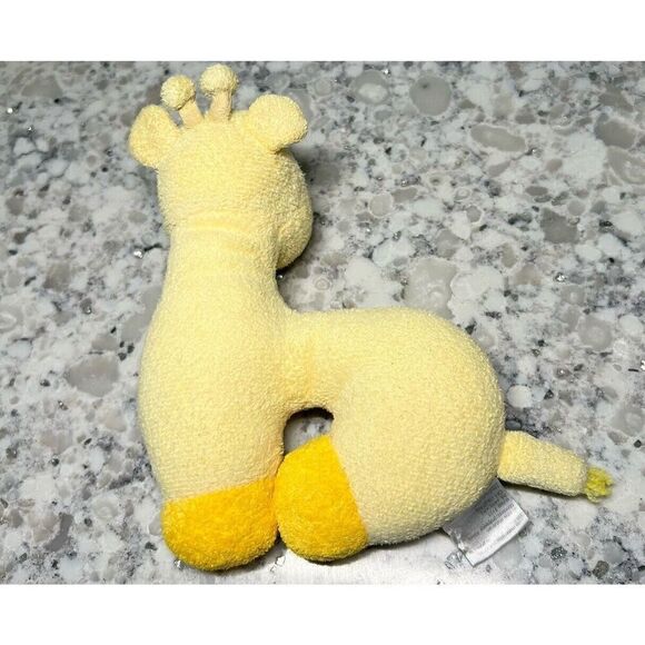 Vintage Baby Carters Giraffe Stuffed Plush Rattle Toy Blue Green Pink Spots - Picture 3 of 6